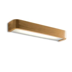 URS Lange Wandleuchte mit Blende aus Holz