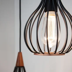 VAND Pendelleuchte mit Drahtkorb im Industrial Style