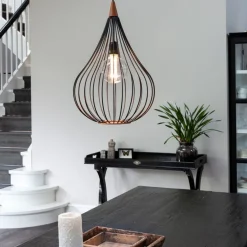 VAND Pendelleuchte mit Drahtkorb im Industrial Style