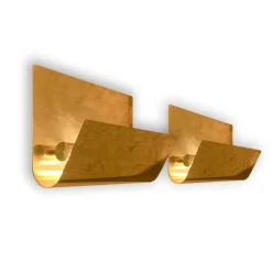 WAVES Design-Wandleuchte aus Messing