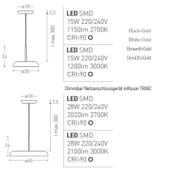 ZERIO Design Hängeleuchte