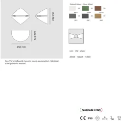 ZERIS Moderne Außenwandleuchte